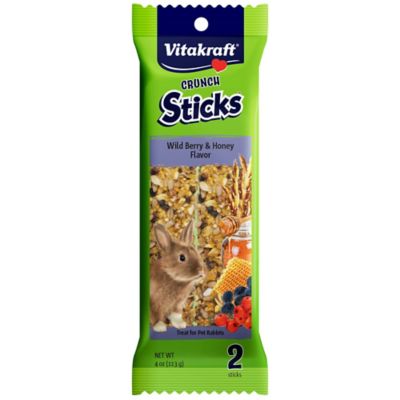 Vitakraft Crunch Sticks Rabbit Treat - Wild Berry and Honey - Rabbit Chew Sticks, 2 pk.
