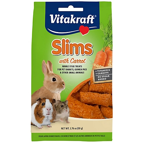 Vitakraft Slims with Carrot Nibble Small Pet Treats, 1.76 oz.
