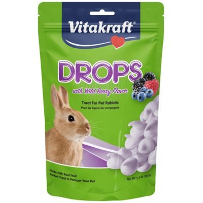 Vitakraft Drops Rabbit Treats, Wild Berry, Yogurt Treats for Rabbits, 5.3 oz.