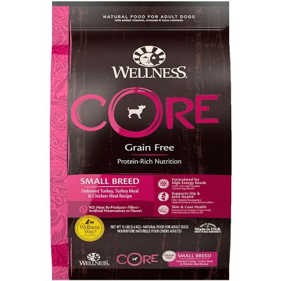 Wellness CORE Small Breed Adult Grain-Free Natural Turkey and Chicken Recipe Dry Dog Food