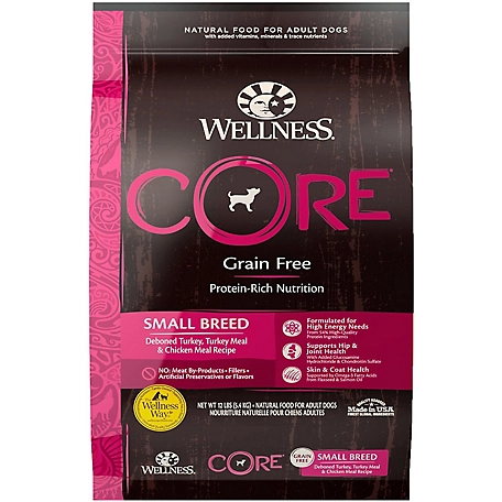 Wellness CORE Small Breed Adult Grain-Free Natural Turkey and Chicken Recipe Dry Dog Food