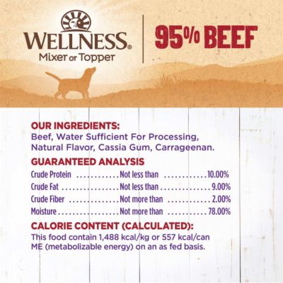 Image showing  Natural Grain Free 95% Beef Recipe Adult Wet Canned Dog Food