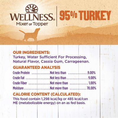 Image showing 5 th Wellness 95% Turkey Natural Wet Grain Free Canned Dog Food, 13.2 oz. Can