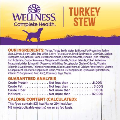 Image showing 5 th Wellness Thick & Chunky Natural Canned Dog Food, Turkey Stew, 12.5-Ounce Can