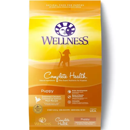 Wellness Complete Health Puppy Natural Recipe with Chicken Salmon and Oats Dry Dog Food