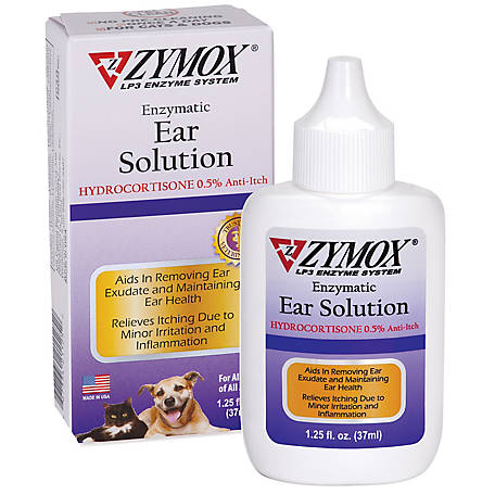 Zymox Ear Cleansing Solution for Dogs and Cats, 1.25 oz.