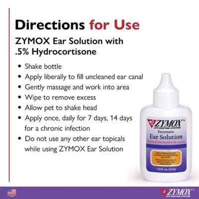Image showing 6 th Zymox Ear Cleansing Solution for Dogs and Cats, 1.25 oz.
