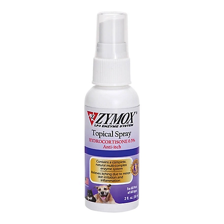 Zymox 0.5% Hydrocortisone Topical Spray for All Animals, 2 oz.