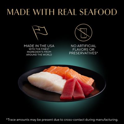 Image showing  All Life Stages Grain-Free Delicate Salmon, Whitefish and Tuna Pate Wet Cat Food Variety pk., 2.6 oz. Can, Pack of 24