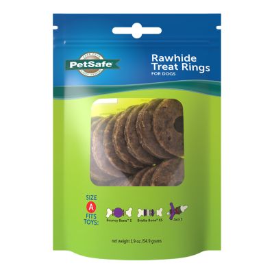 PetSafe Busy Buddy Original Rawhide Dog Chew Treat Ring Refills, Small