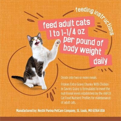 Image showing 6 th Purina Friskies Extra Gravy Adult Chunky Chicken in Gravy Wet Cat Food, 5.5 oz. Can