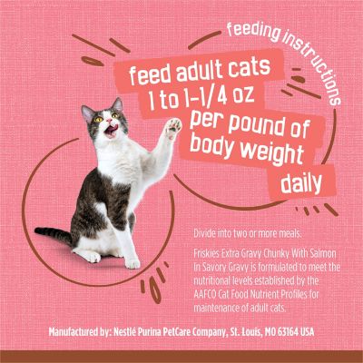 Image showing 7 th Purina Friskies Extra Gravy Wet Cat Food Chunky With Salmon in Savory Gravy, 5.5 oz.