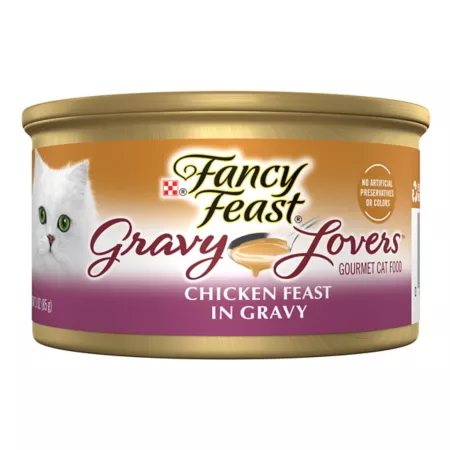 Fancy Feast Gravy Lover's Adult Grilled Chicken Feast in Gravy Wet Cat Food 3 oz. Wet Cat Food