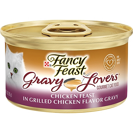 Fancy Feast Gravy Lover's Adult Grilled Chicken Feast in Gravy Wet Cat Food, 3 oz. Can
