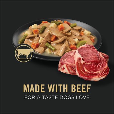 Image showing  Complete Essentials Beef and Vegetables Entre in Gravy Wet Dog Food, 13 oz.
