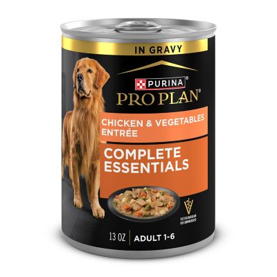Purina Pro Plan Complete Essentials Chicken and Veetables Entree in Gravy Wet Dog Food, 13 oz.