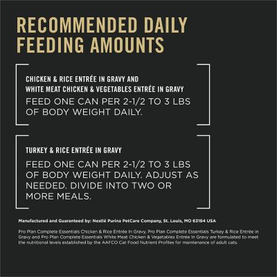 Image showing 5 th Purina Pro Plan Adult High-Protein Gravy Recipe Wet Cat Food Variety Pack, Complete Essentials Chicken/Turkey Favorites