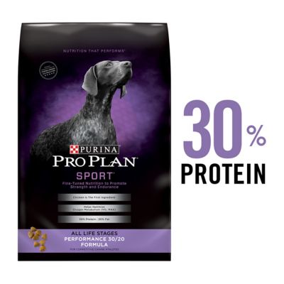 Purina Pro Plan High Calorie, High Protein Dry Dog Food, 30/20 Chicken & Rice Formula - 18 lb. Bag Great over all performance dog food