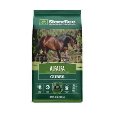 Standlee Premium Western Forage Premium Alfalfa Hay Cube Horse Feed, 40 lb.