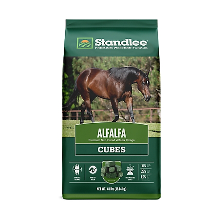 Standlee Premium Western Forage Alfalfa Hay Cube Horse Feed, 40 lb.