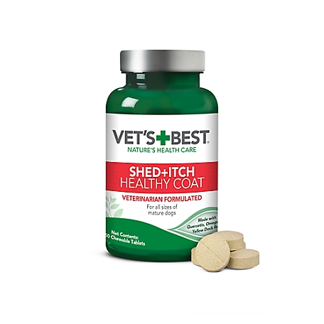 Vet's Best Healthy Coat Shed and Itch Relief Dog Supplements, 50 Tablets