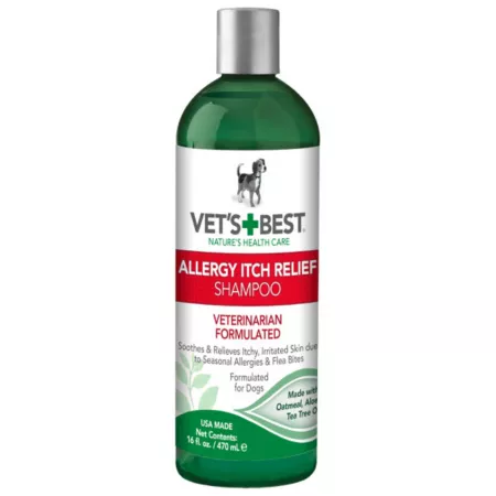 Vet's Best Anti-Itch Allergy Shampoo for Dogs 16 oz. Dog Shampoos & Conditioners