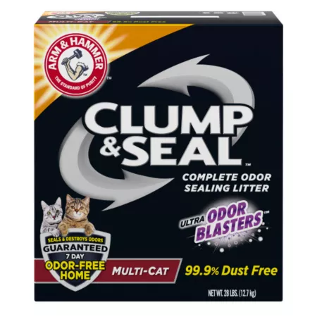 Arm & Hammer Clump and Seal Unscented Clumping Clay Cat Litter Multi-Cat 28 lb Box Cat Litter