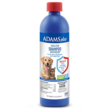 Adams Plus Flea & Tick Shampoo with Precor, 12 oz.