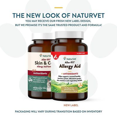 Image showing  Aller-911 Skin and Coat Allergy Aid Tablets for Cats and Dogs, 60 ct.