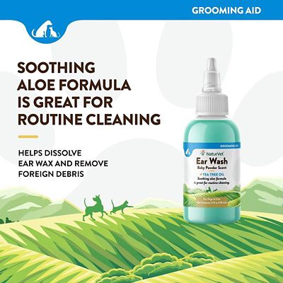 Image showing  Ear Wash with Tea Tree Oil for Cats and Dogs, Baby Powder Scent