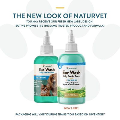 Image showing  Ear Wash with Tea Tree Oil for Cats and Dogs, Baby Powder Scent