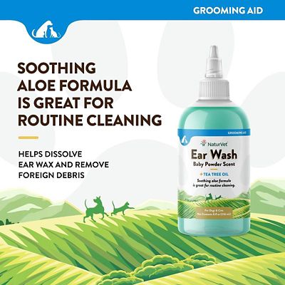 Image showing  Ear Wash with Tea Tree Oil for Cats and Dogs, Baby Powder Scent