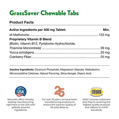 Image showing  GrassSaver Chewable Tablets for Dogs, 500 ct.