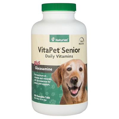 NaturVet VitaPet Daily Vitamin Chewable Tablets for Senior Dogs