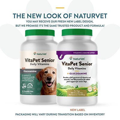 Image showing  VitaPet Daily Vitamin Chewable Tablets for Senior Dogs