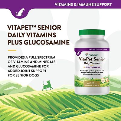 Image showing  VitaPet Daily Vitamin Chewable Tablets for Senior Dogs