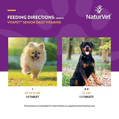 Image showing  VitaPet Daily Vitamin Chewable Tablets for Senior Dogs
