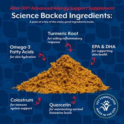 Image showing  Aller-911 Advanced Allergy Aid Formula Powder for Dogs and Cats, 60 Day