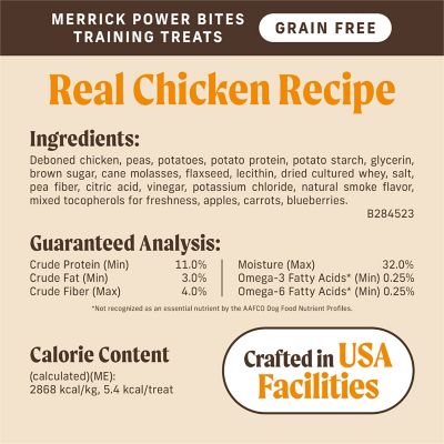 Image showing  Power Bites Grain Free Chicken Recipe Dog Treats