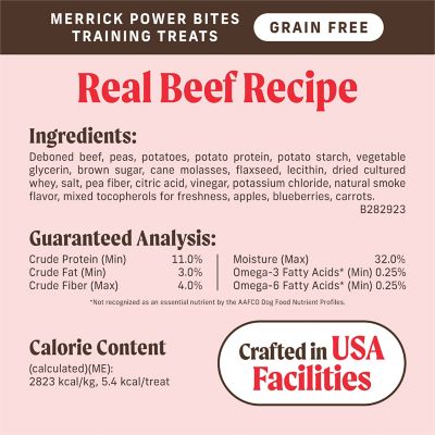 Image showing 6 th Merrick Power Bites Real Texas Beef Recipe Soft Dog Treats, 6 oz.
