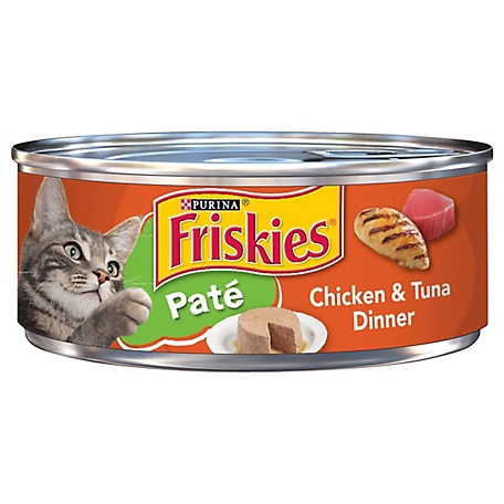 Friskies Pate Wet Cat Food, Chicken & Tuna Dinner - 5.5 oz. Can