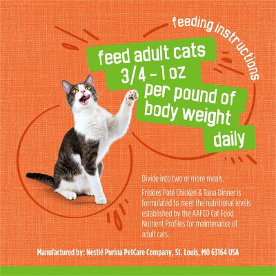 Image showing 6 th Purina Friskies All Life Stages Chicken and Tuna Dinner Pate Wet Cat Food, 5.5 oz.