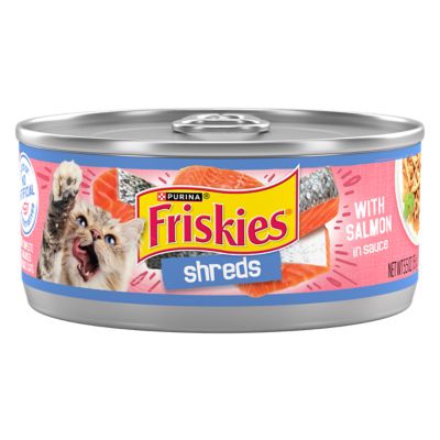 Friskies Shreds with Salmon in Sauce Recipe Wet Cat Food, 5.5 oz.