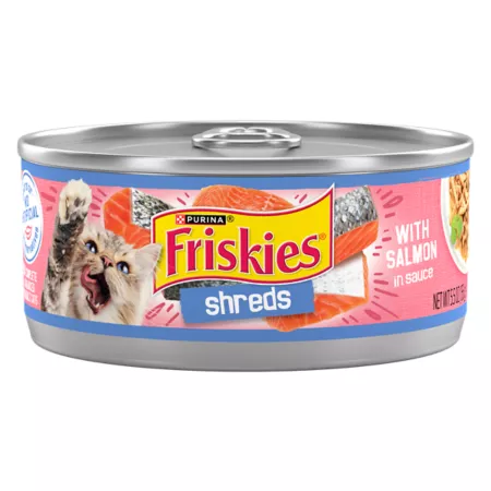 Friskies Shreds with Salmon in Sauce Recipe Wet Cat Food 5.5 oz. Wet Cat Food