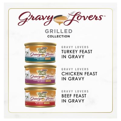 Image showing  Adult Gravy Lovers Poultry and Beef Feast Collection Wet Cat Food Variety Pack, 3 oz., Pack of 30 Cans