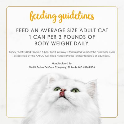 Image showing 6 th Purina Fancy Feast Grilled Chicken & Beef in Gravy Wet Cat Food, 3 oz.