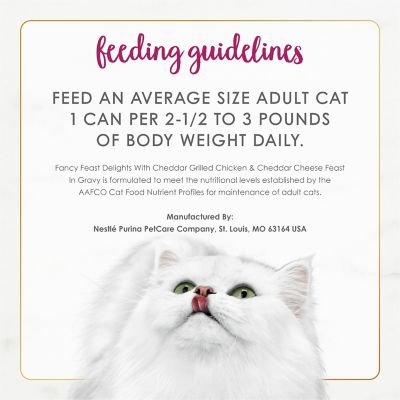 Image showing 7 th Purina Fancy Feast Delights With Cheddar Grilled Chicken and Cheddar Cheese Feast in Gravy, 3 oz.