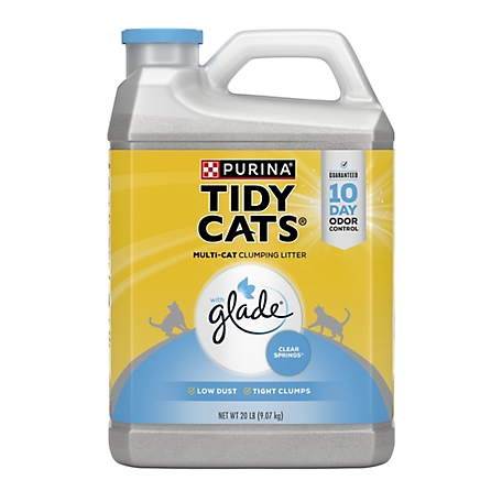 Tidy Cats Purina Clumping Multi Cat Litter, Glade Clear Springs - 20 lb. Jug