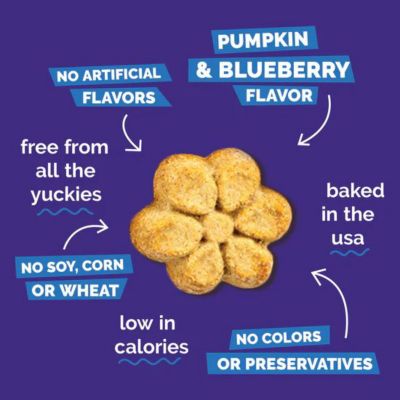 Image showing 7 th fruitables Baked Pumpkin Blueberry Dog Treats, 7 oz.