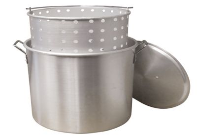 King Kooker Aluminum Pot with Lid and Basket, 60 qt.